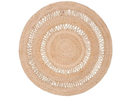 Χαλί Γιούτα Στρογγυλό Βαμβακερό Lace Γαρύφαλλο | Γαρύφαλλο - Λευκά Είδη